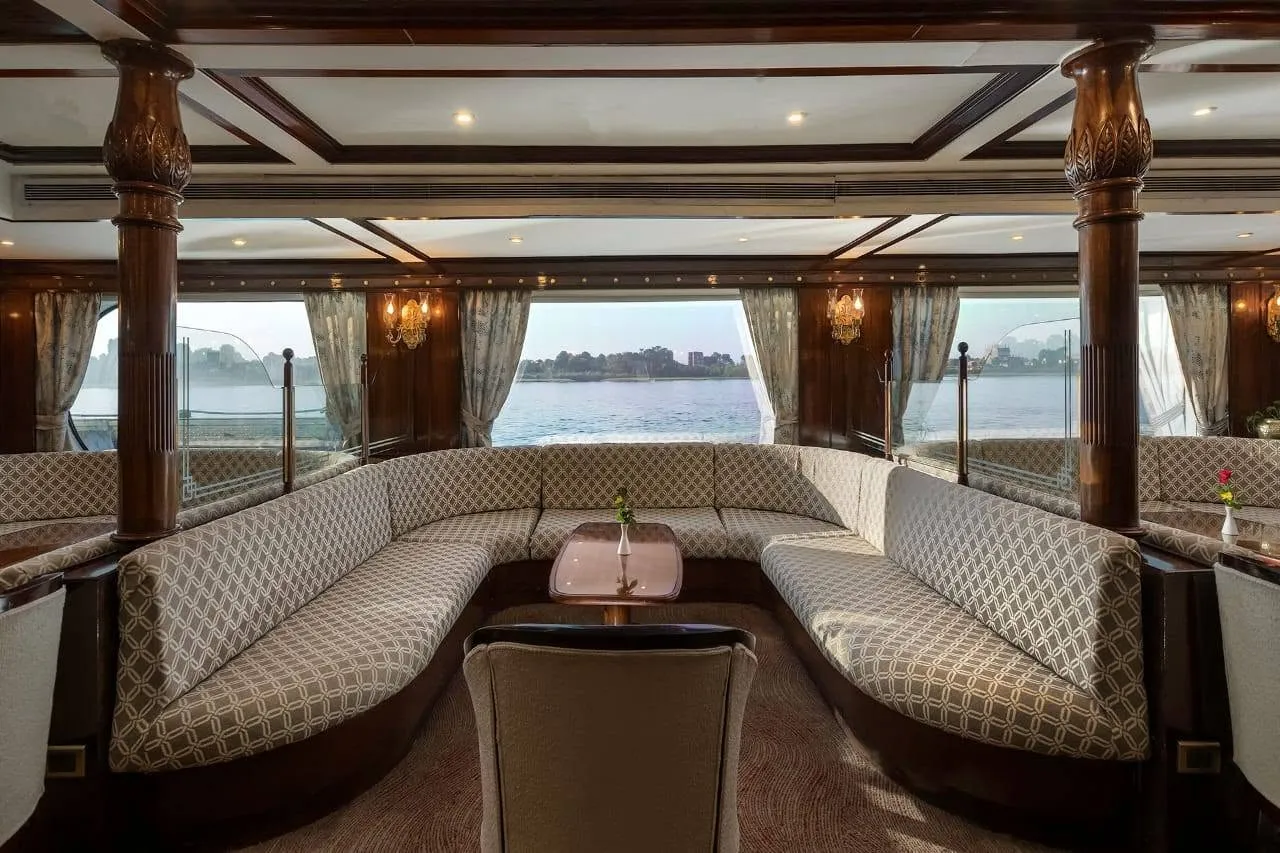 Lounge aboard the Radamis II Nile Cruise Nile cruise